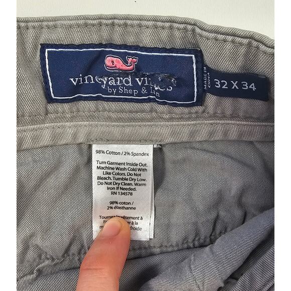 Chilmark Chinos 32x34 Vineyard Vines grey career casual work SLIM preppy pants - Picture 6 of 10
